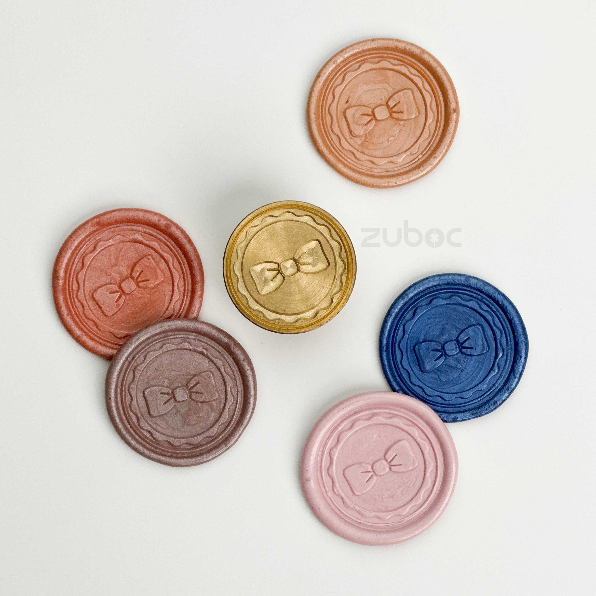 Bow Wax Stamp with Wooden Handle