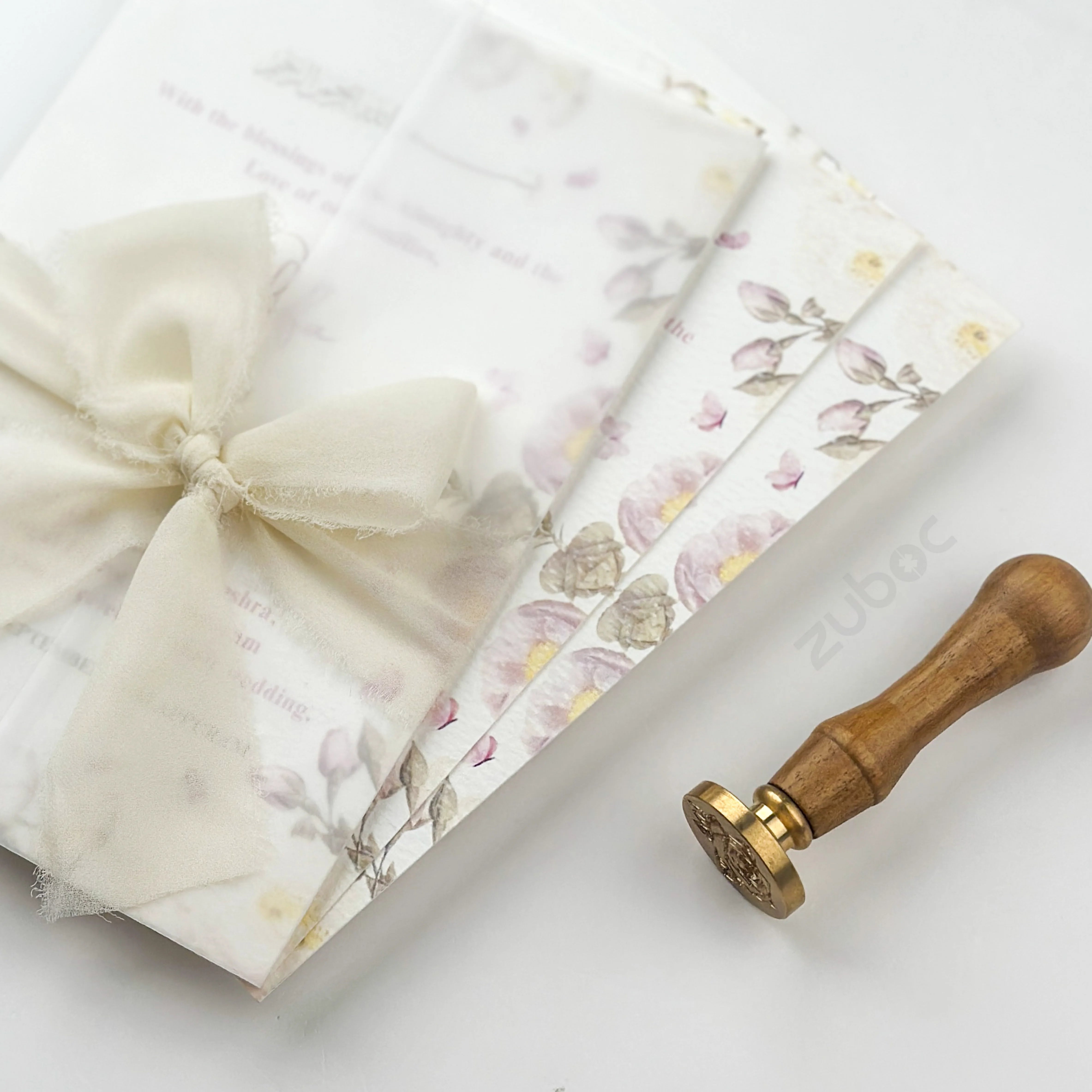 Floral blush Wedding Suites (Set of 50)