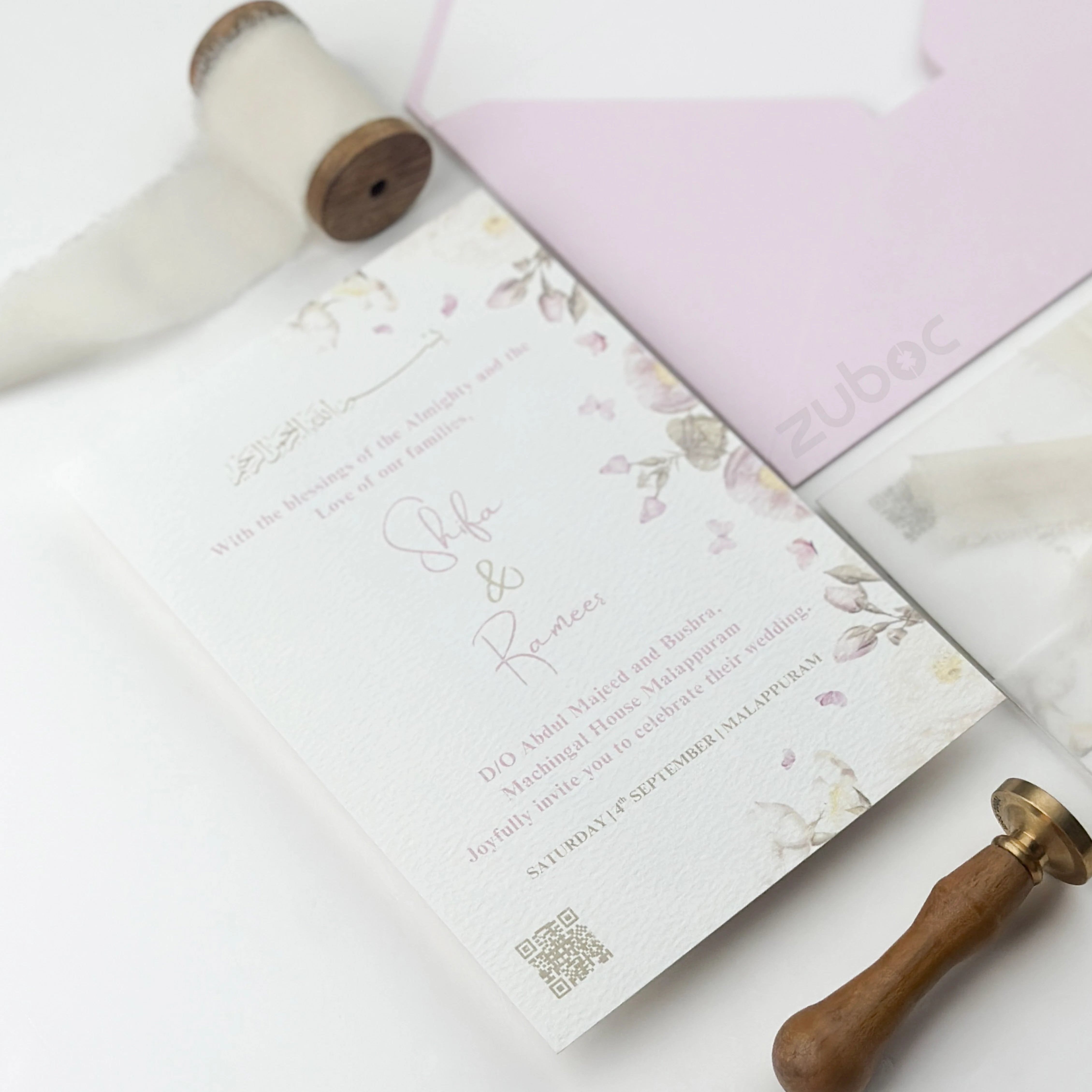 Floral blush Wedding Suites (Set of 50)