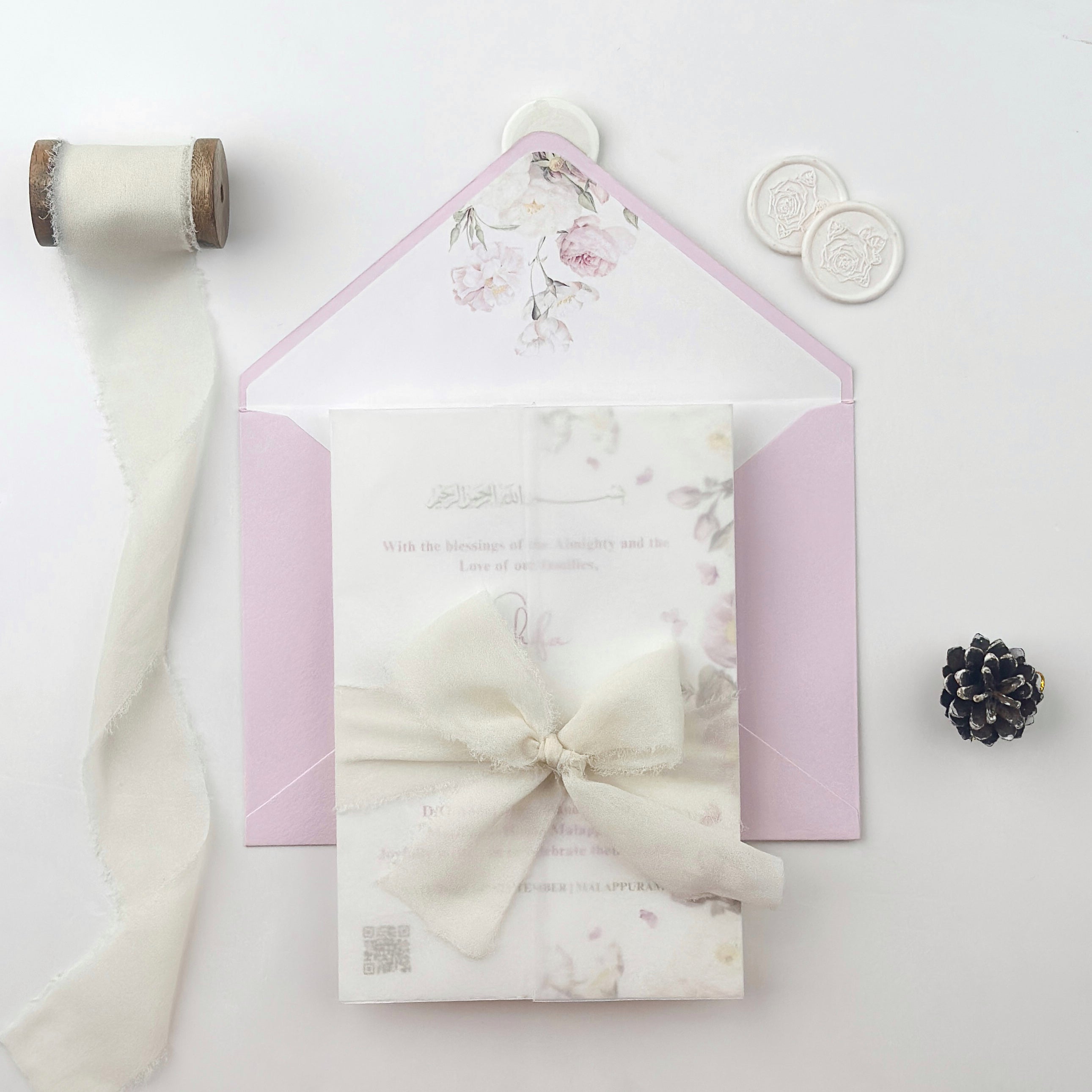 Floral blush Wedding Suites (Set of 50)