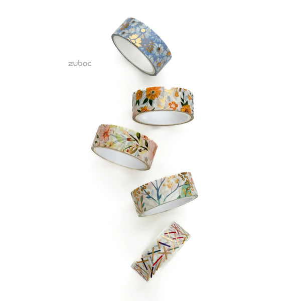 Pastel Botanical Washi Tape (Set of 5)