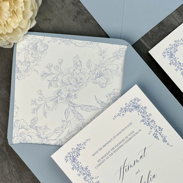 The Floral Cascade Wedding Invitation Suites (Set of 50)