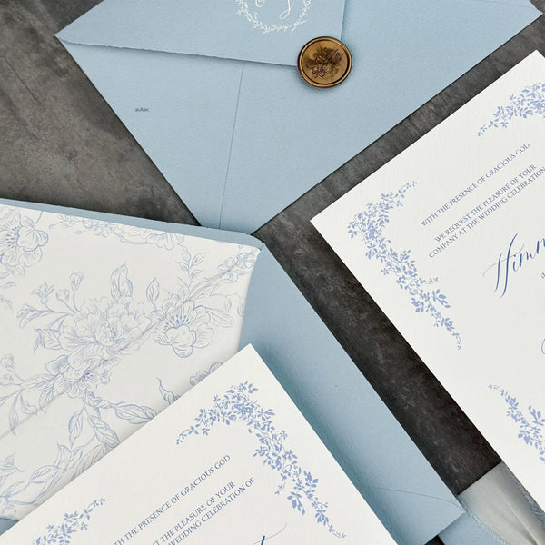 The Floral Cascade Wedding Invitation Suites (Set of 50)