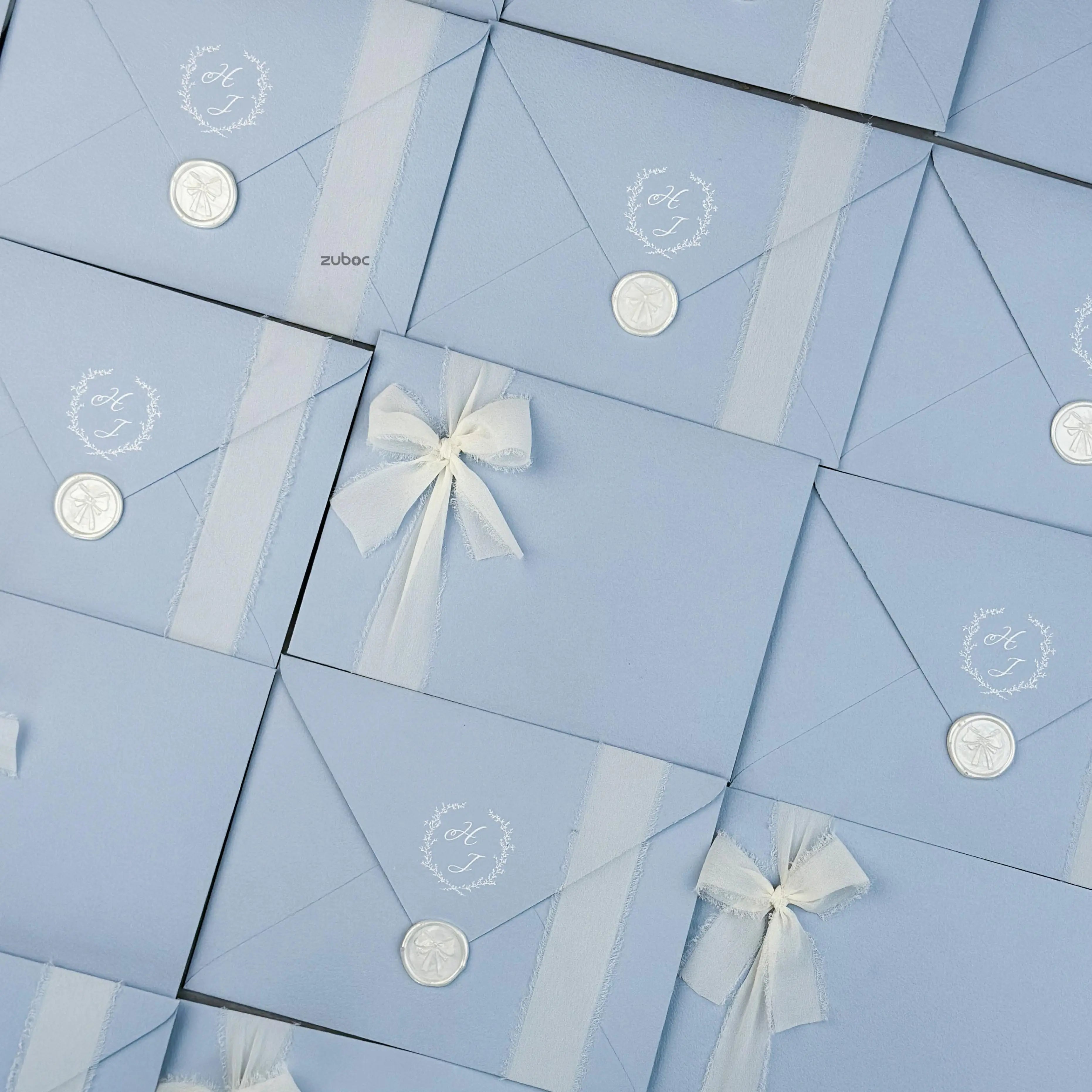 Customized Floral Whisper Wedding Invitation Suites (Set of 50)