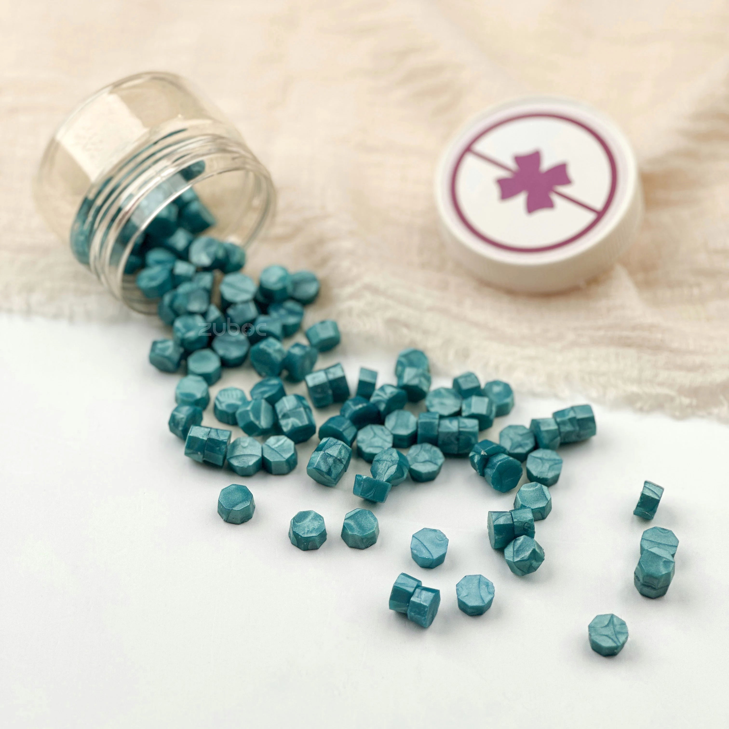 Glosy Blue Wax Beads - 30Grams