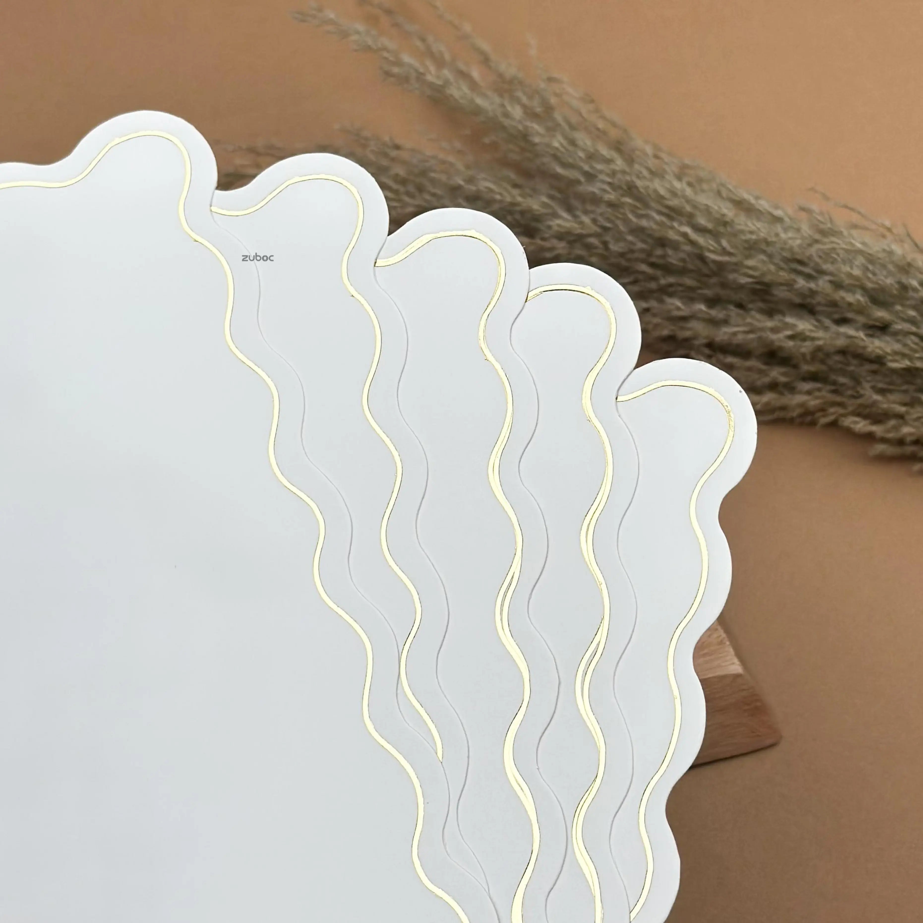 Gold Foiled Wave Insert (set of 5)