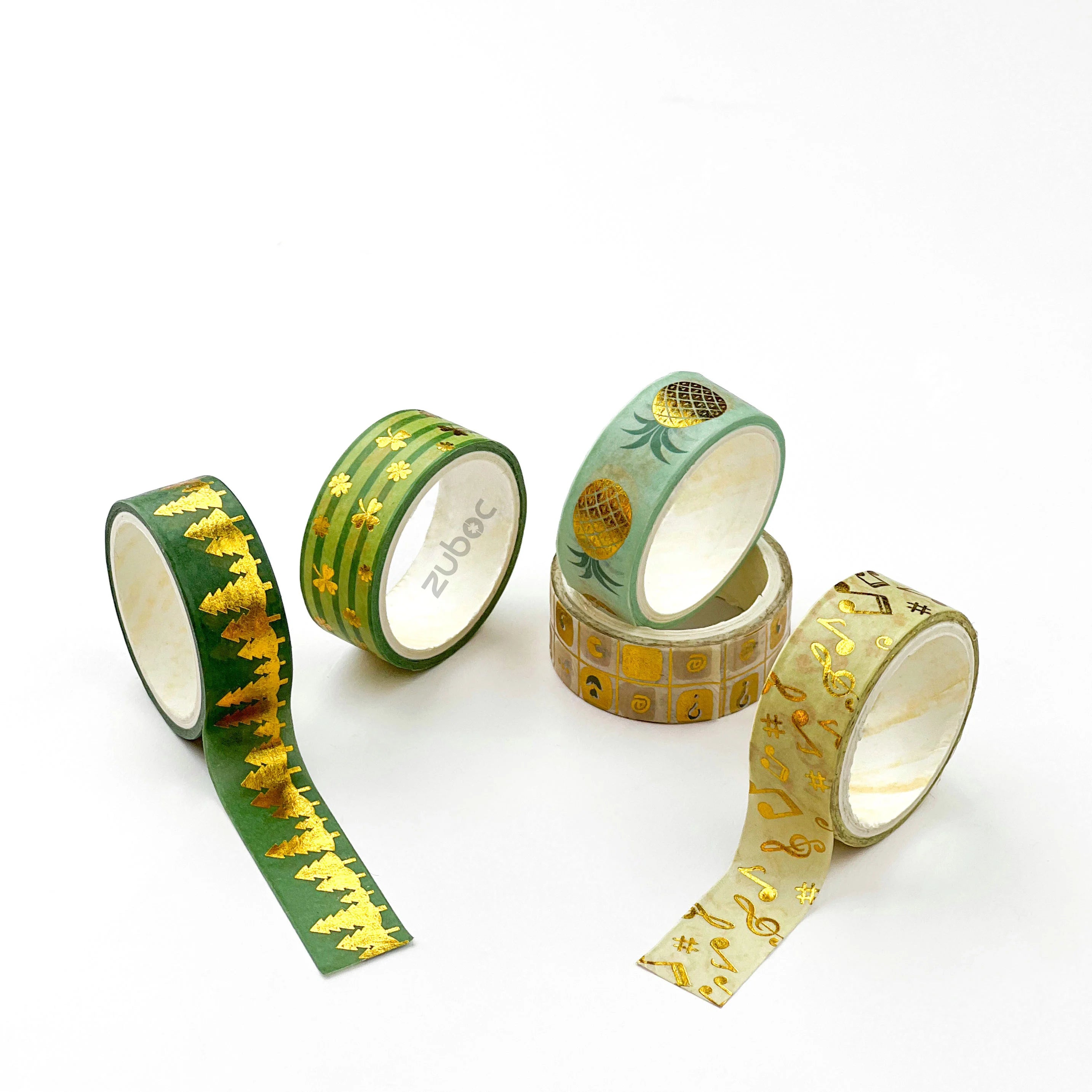 Golden Nature Washi Tape - Set of 5