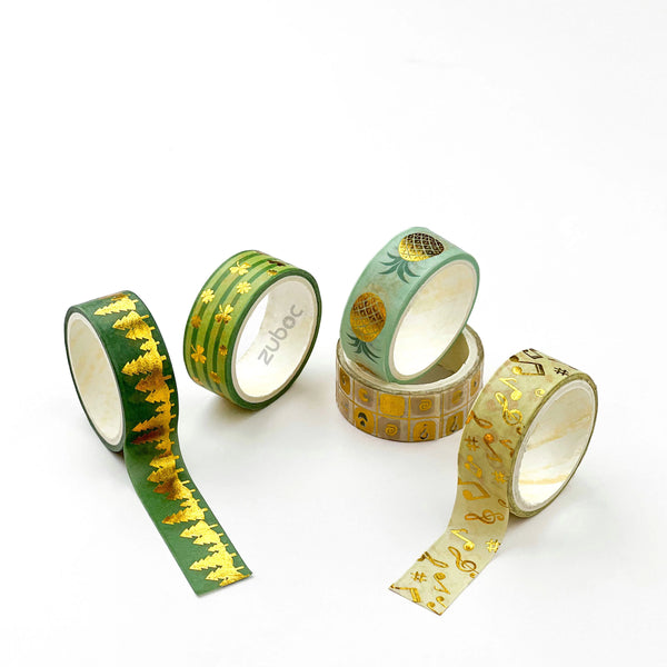 Golden Nature Washi Tape - Set of 5