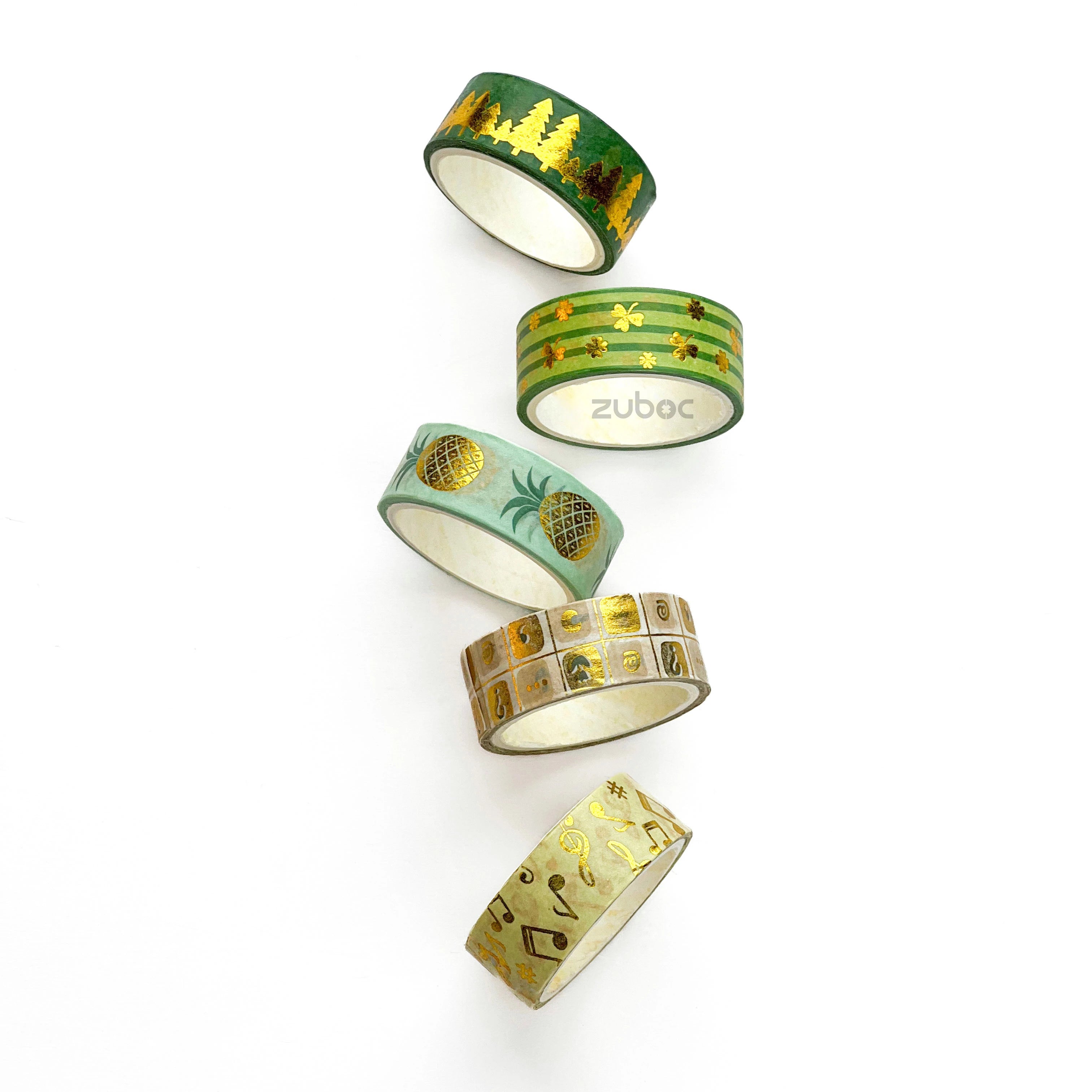 Golden Nature Washi Tape - Set of 5