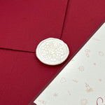 Handwritten Crimson Noel New Year Card