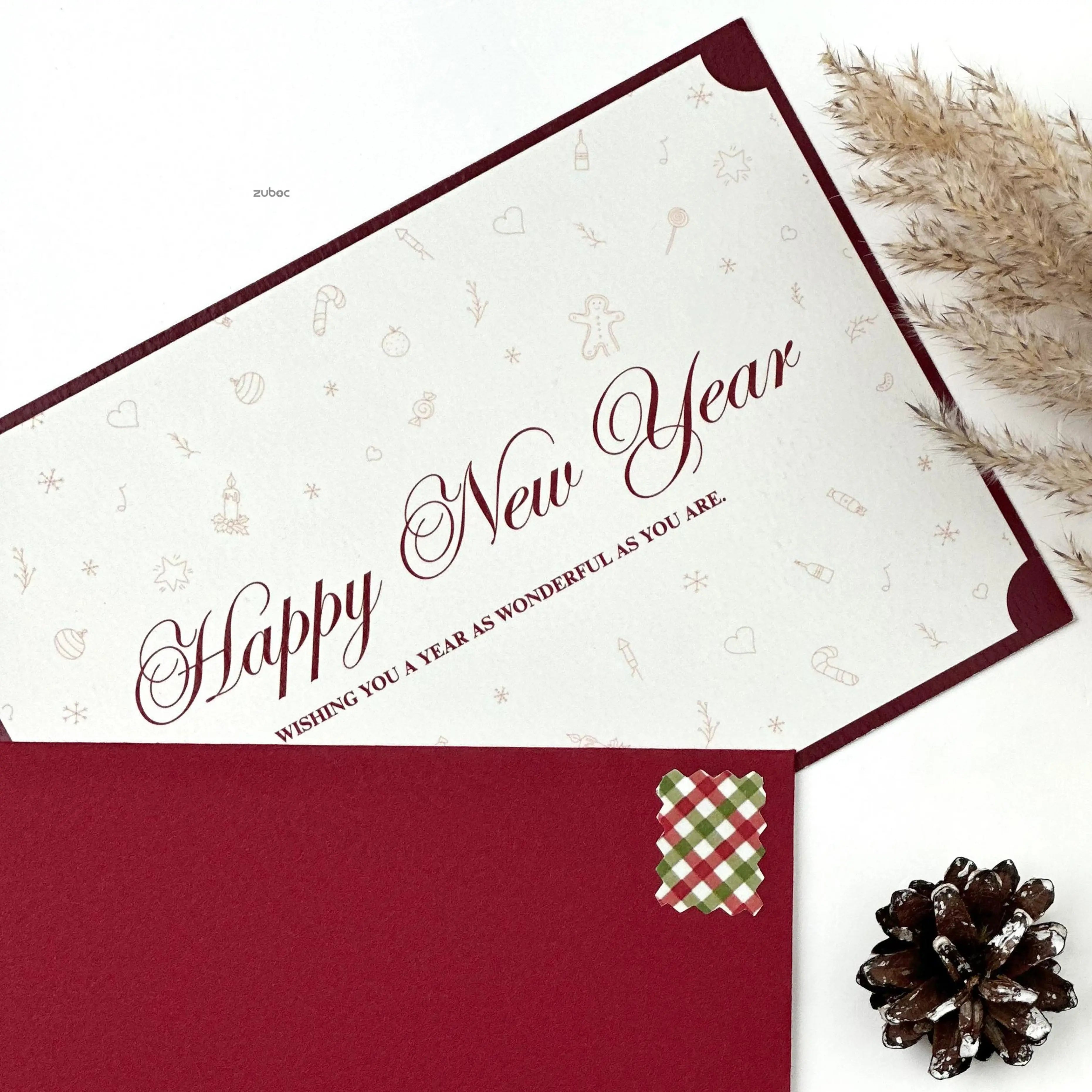 Crimson envelope for wedding invitations