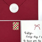 Handwritten Winter Crimson New Year Card