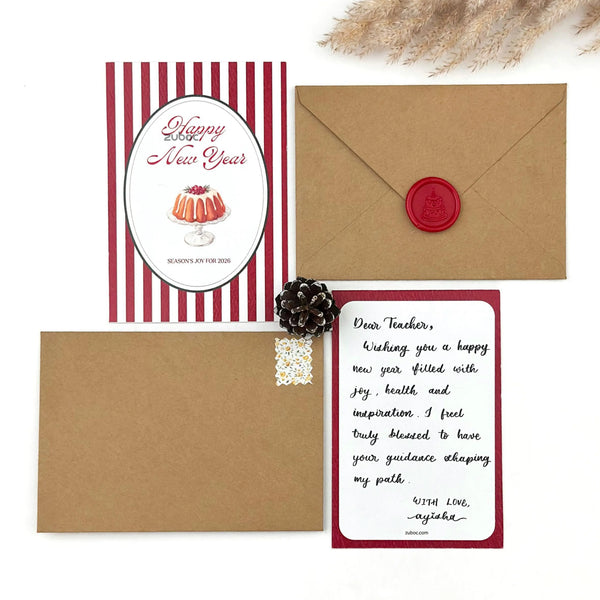 Handwritten Merry & Joy New Year Card