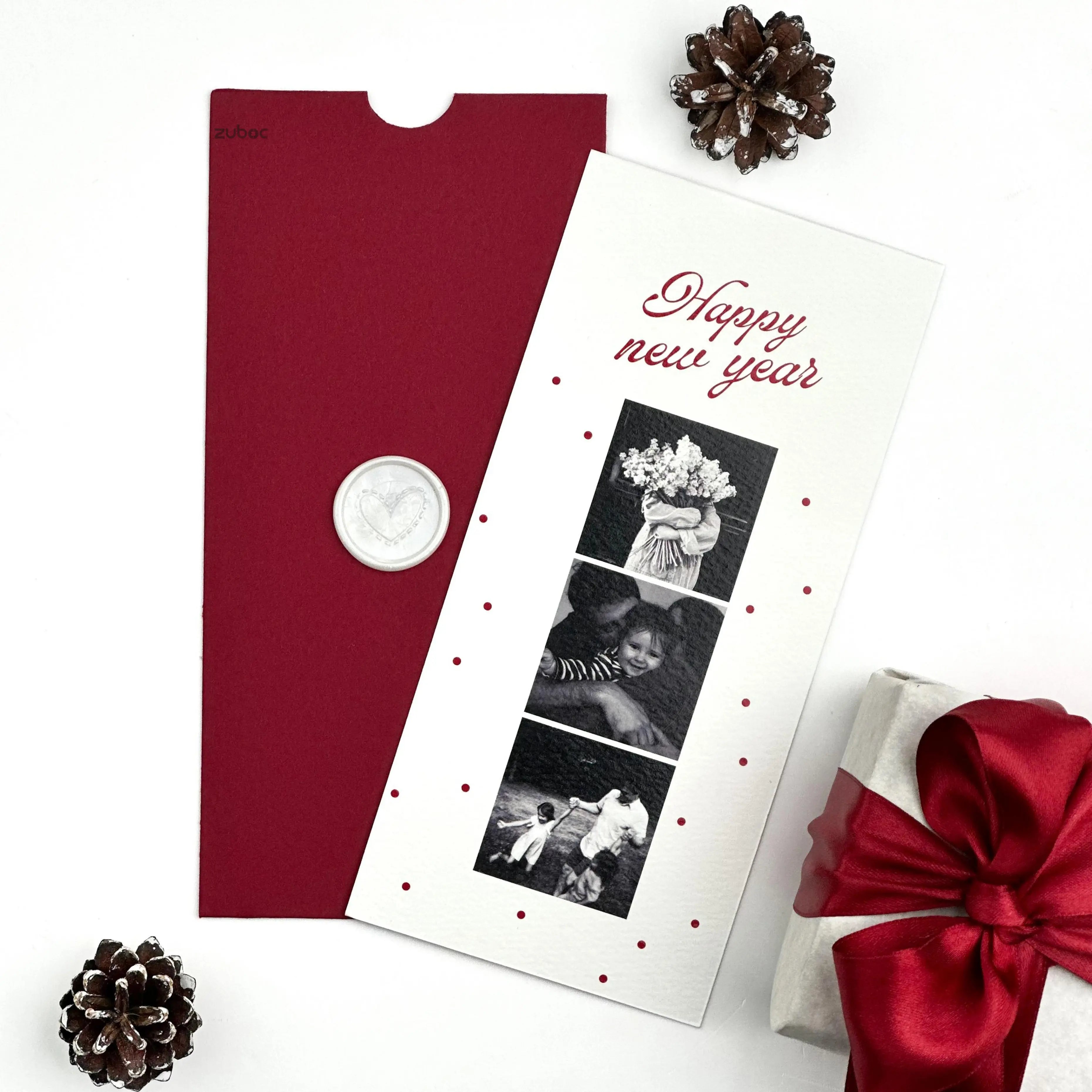 Handwritten Red Dawn New Year Card