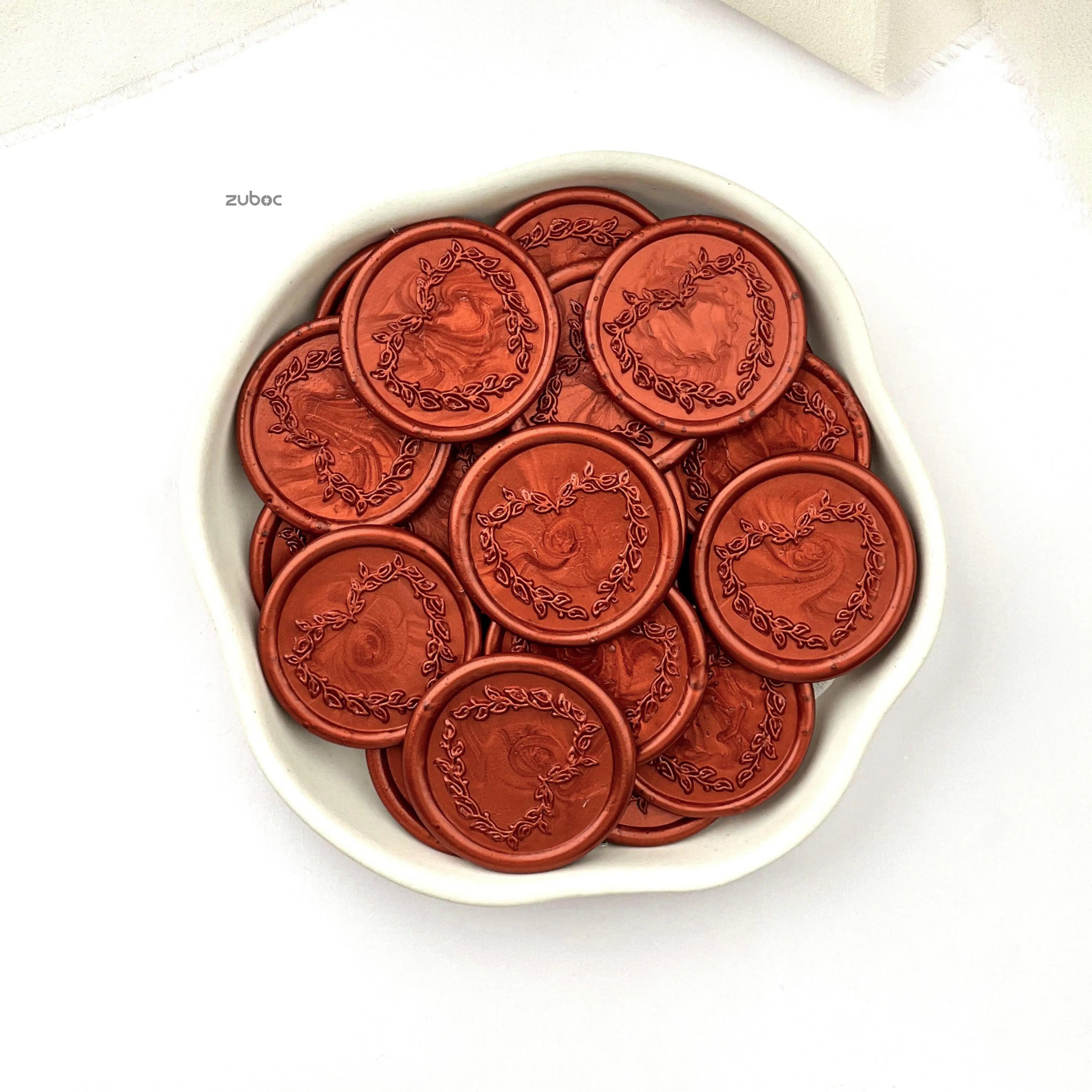 Heart Wreath Wax Seal (Set of 5)