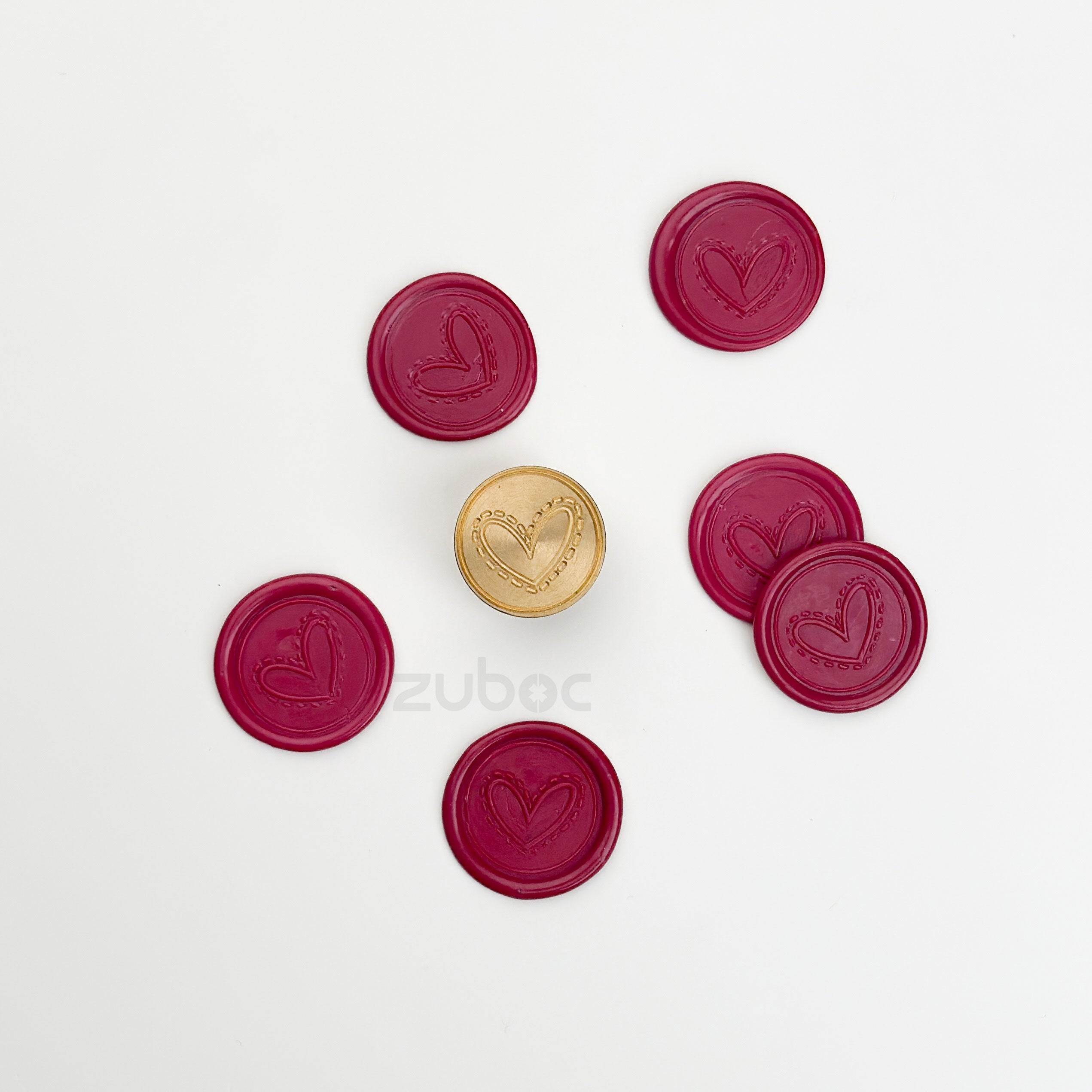 Heart -1 Wax Stamp with Wooden Handle