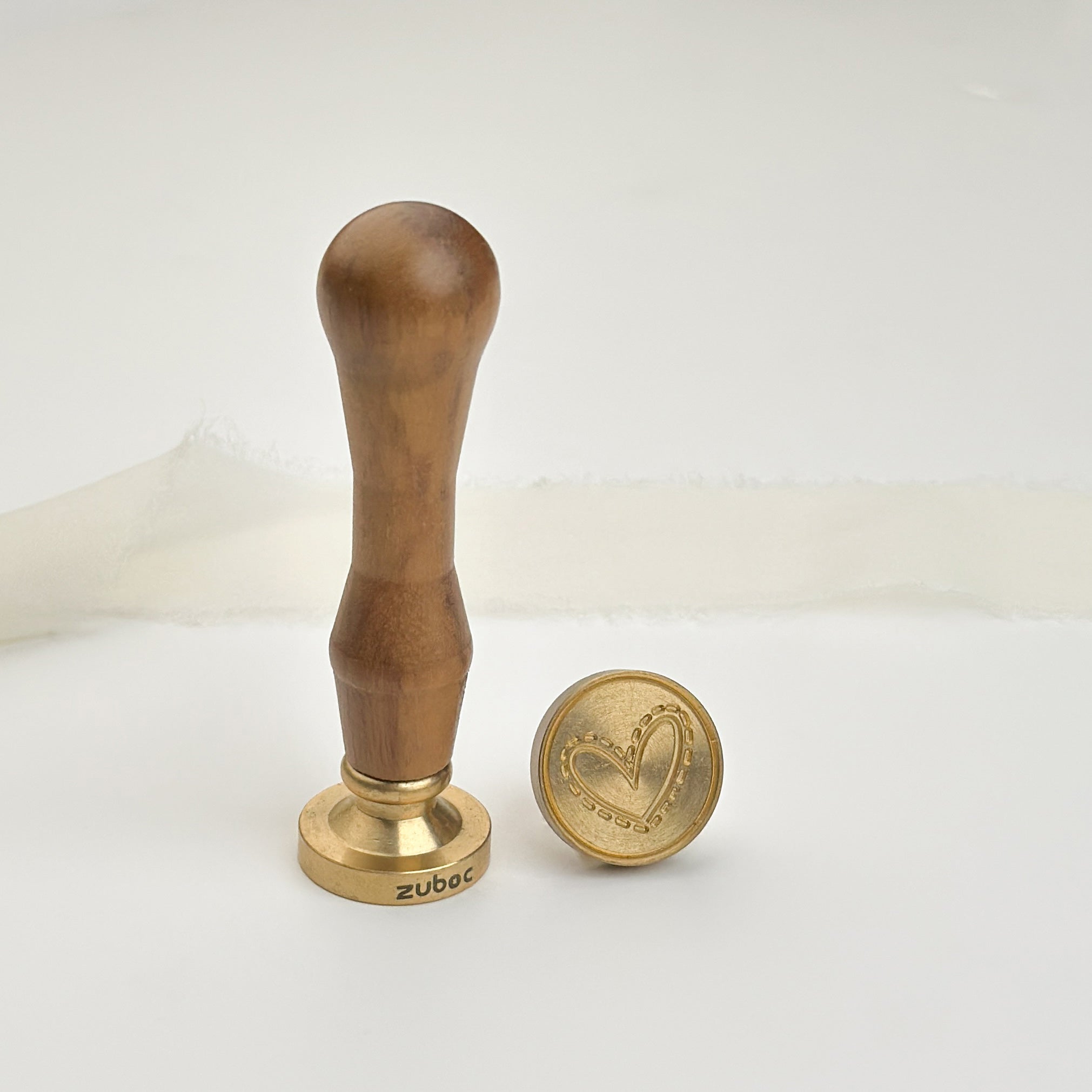 Heart -1 Wax Stamp with Wooden Handle