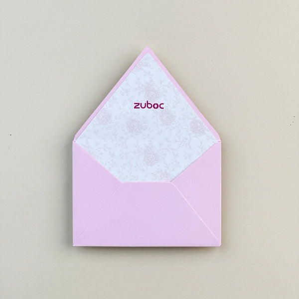 Powder Pink C7 Envelope with Branded Liner,Ideal for corporates, business cards, client communication & premium gifting