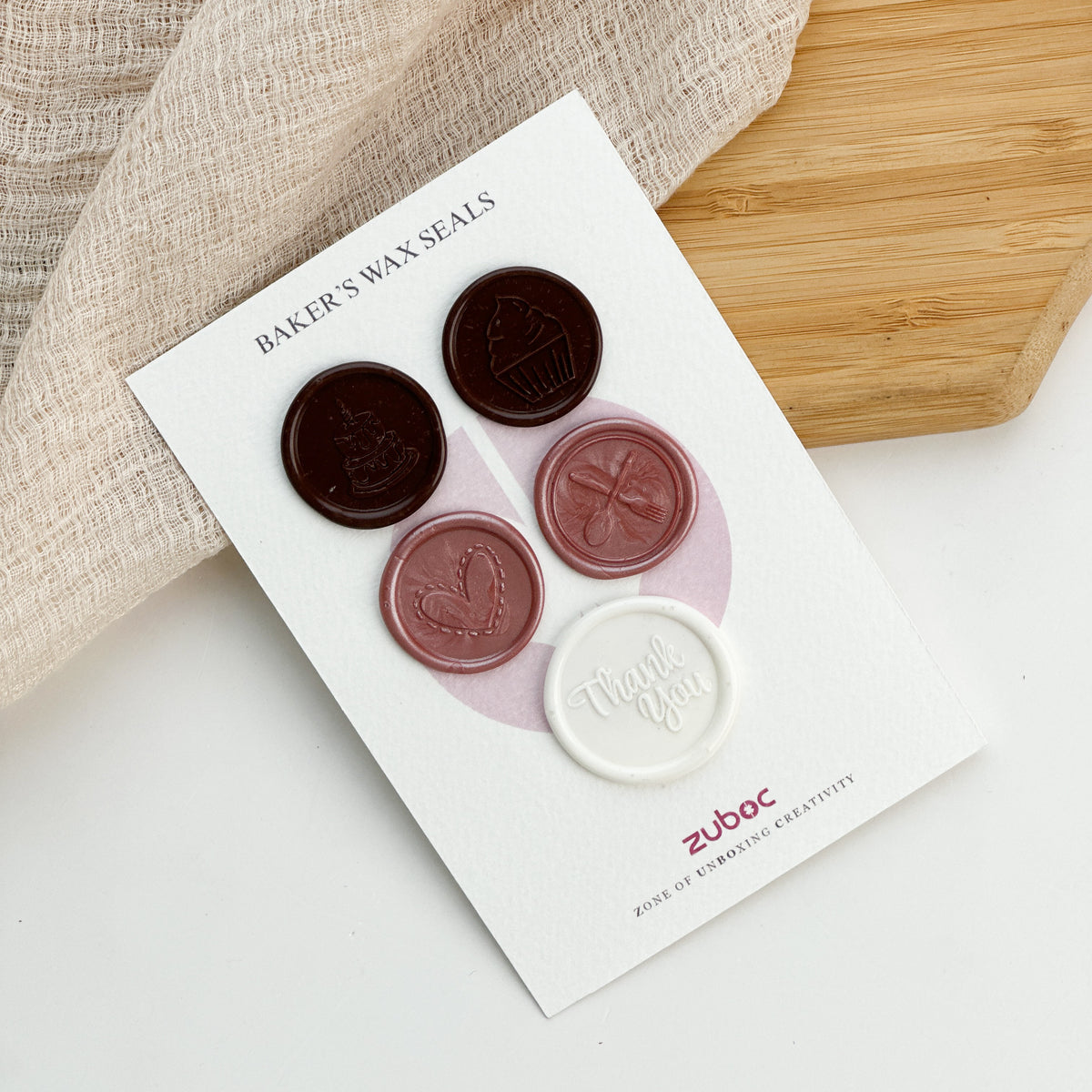 Baker’s Wax Seal Set Stickers for Bakers (Set of 5)