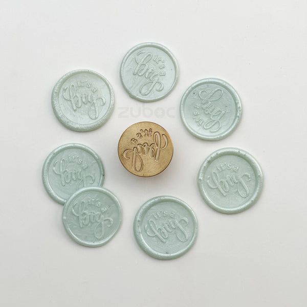 It's a Boy Wax Stamp Head Only