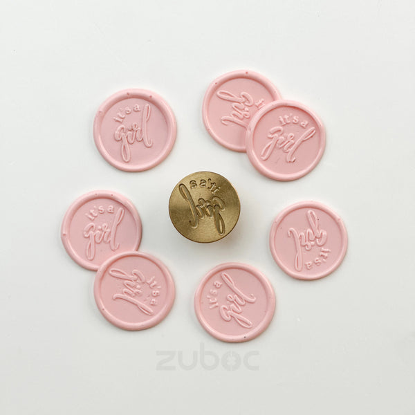 It's a Girl Wax Stamp Head Only