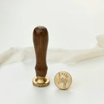 It's a Girl Wax Stamp with Wooden Handle