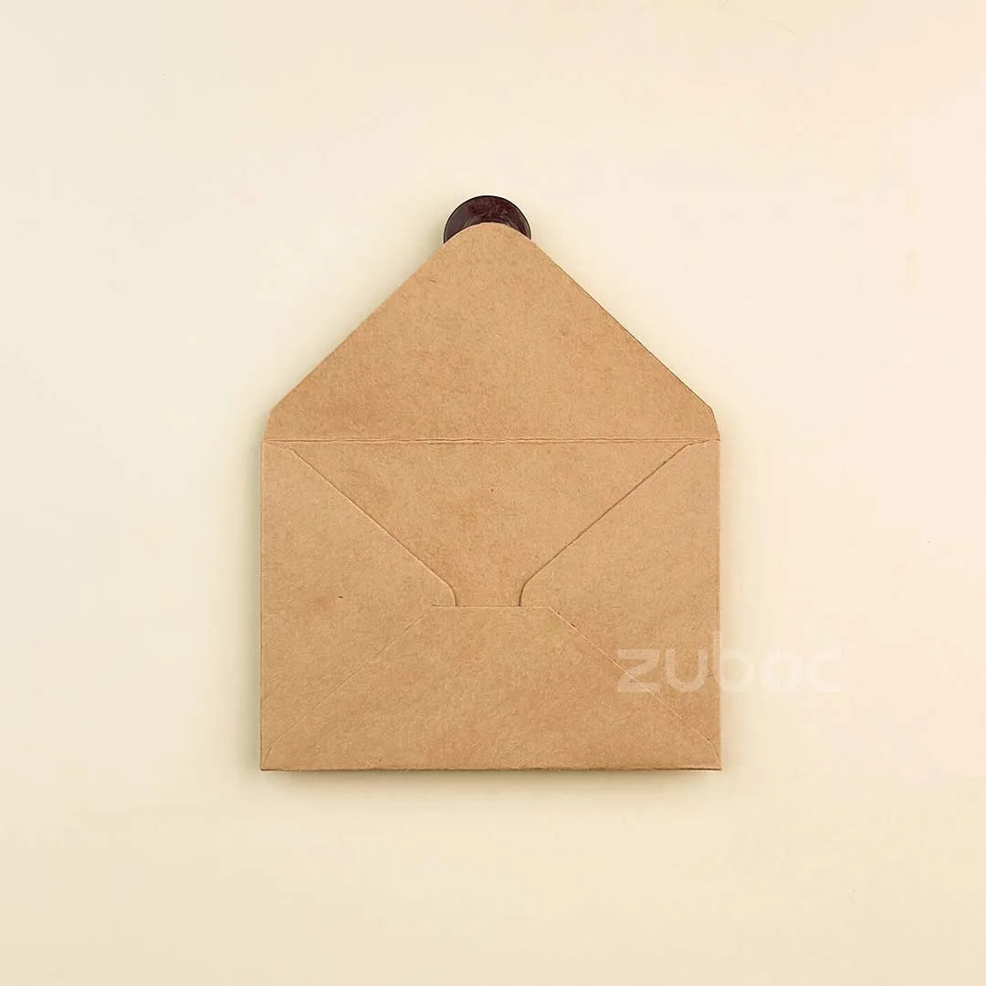 Kraft brown envelope and coffee wax seal set  perfect for gifting, invitations, and handmade decorating projects.