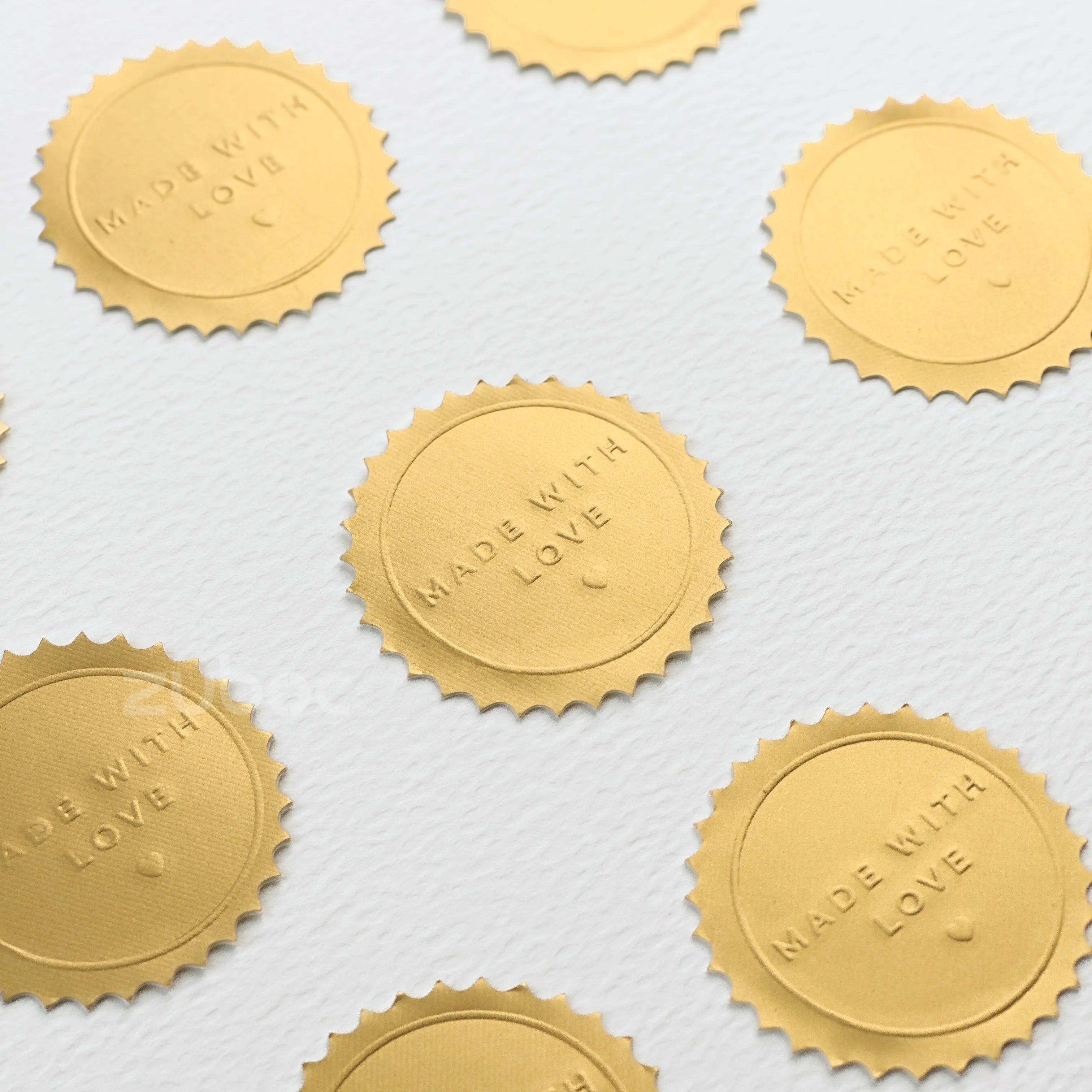 Made with love  Golden sticker