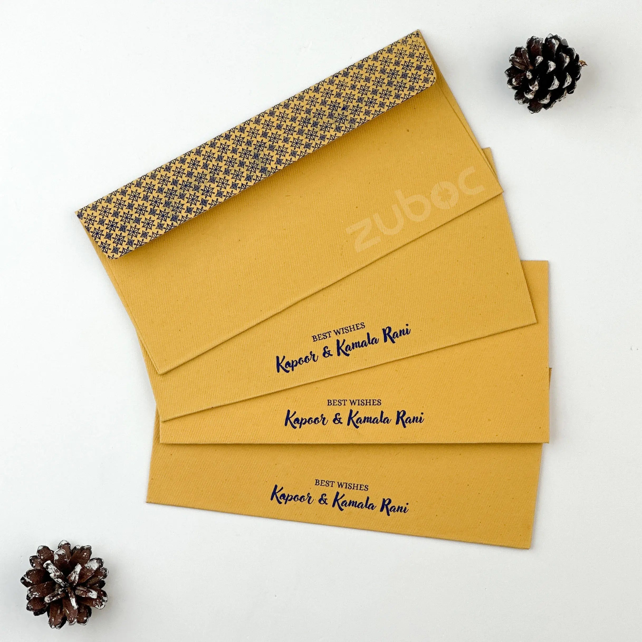 Personalized Mango Weave Money / Shagun Diwali Envelope (Set of 10)