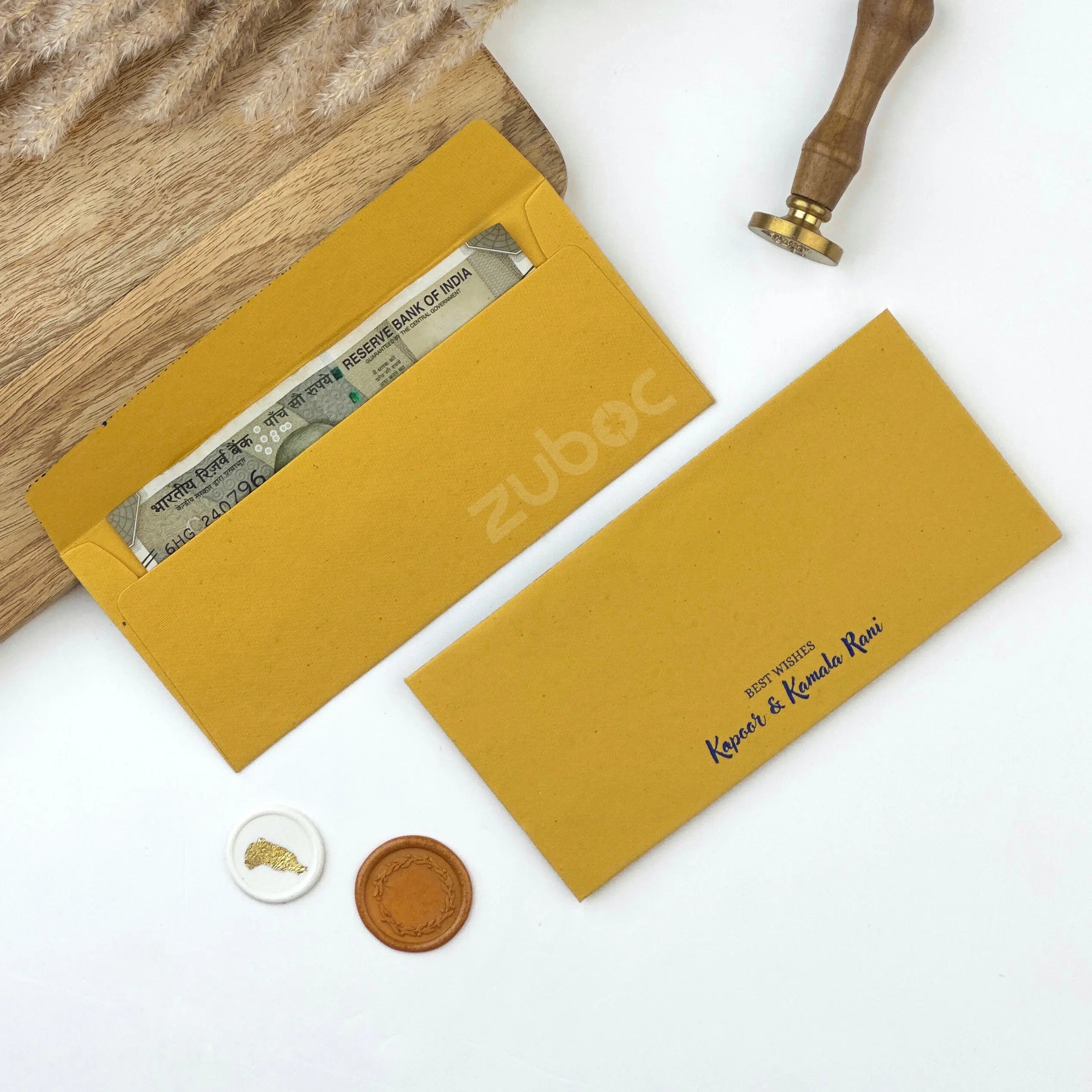 Personalized Mango Weave Money / Shagun Diwali Envelope (Set of 10)