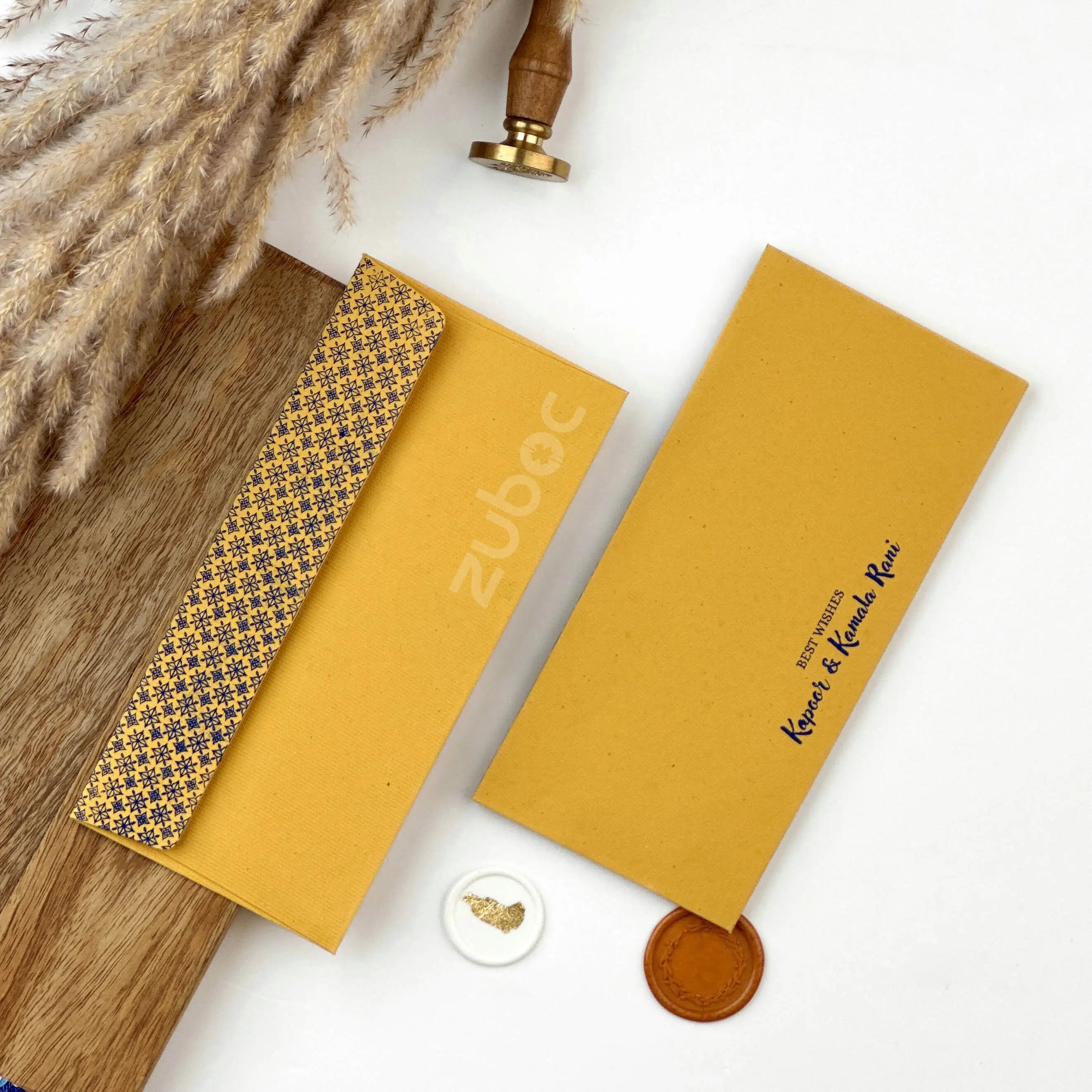 Personalized Mango Weave Money / Shagun Diwali Envelope (Set of 10)