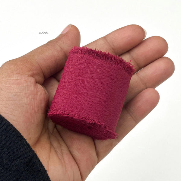 Georgette Maroon Ribbon (5mtr)