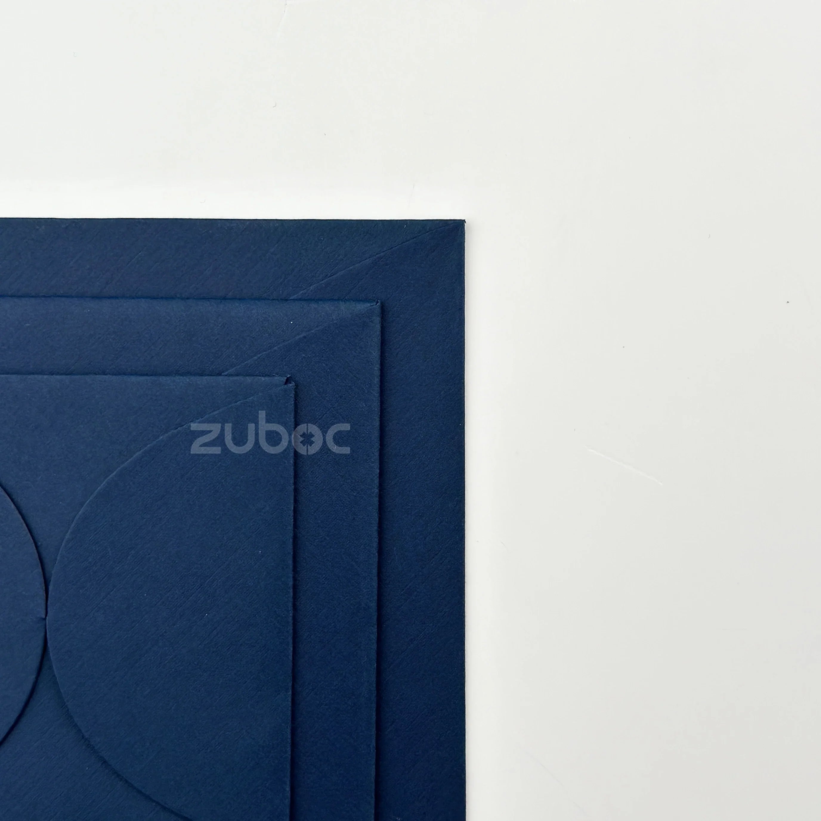  Midnight Fold semi-circle envelopes set of 3 in plain navy blue from Zuboc ? premium imported paper, perfect for weddings, gifting, and crafts-3