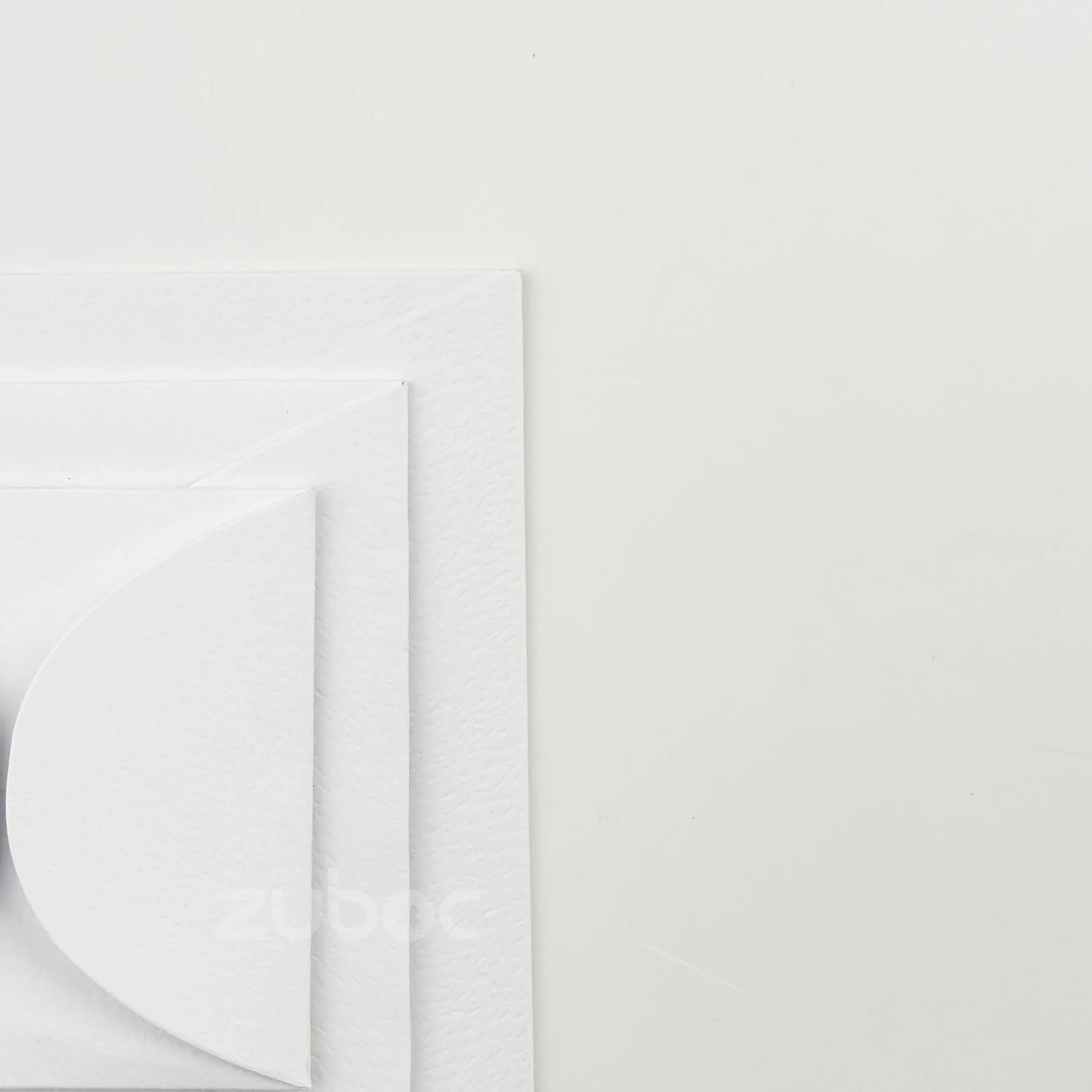 Milk and Mist semi-circle envelopes set of 3 in normal white from Zuboc ? premium imported paper, perfect for weddings, gifting, and crafts-3