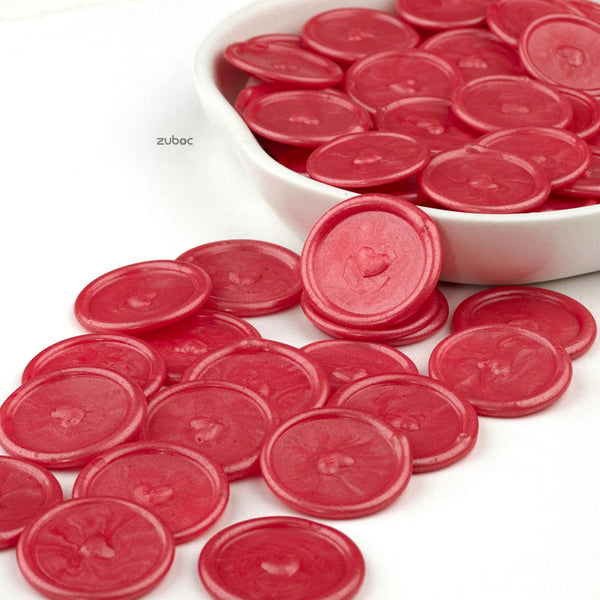 Mini Heart Wax Seal for Invitation (Set of 5)