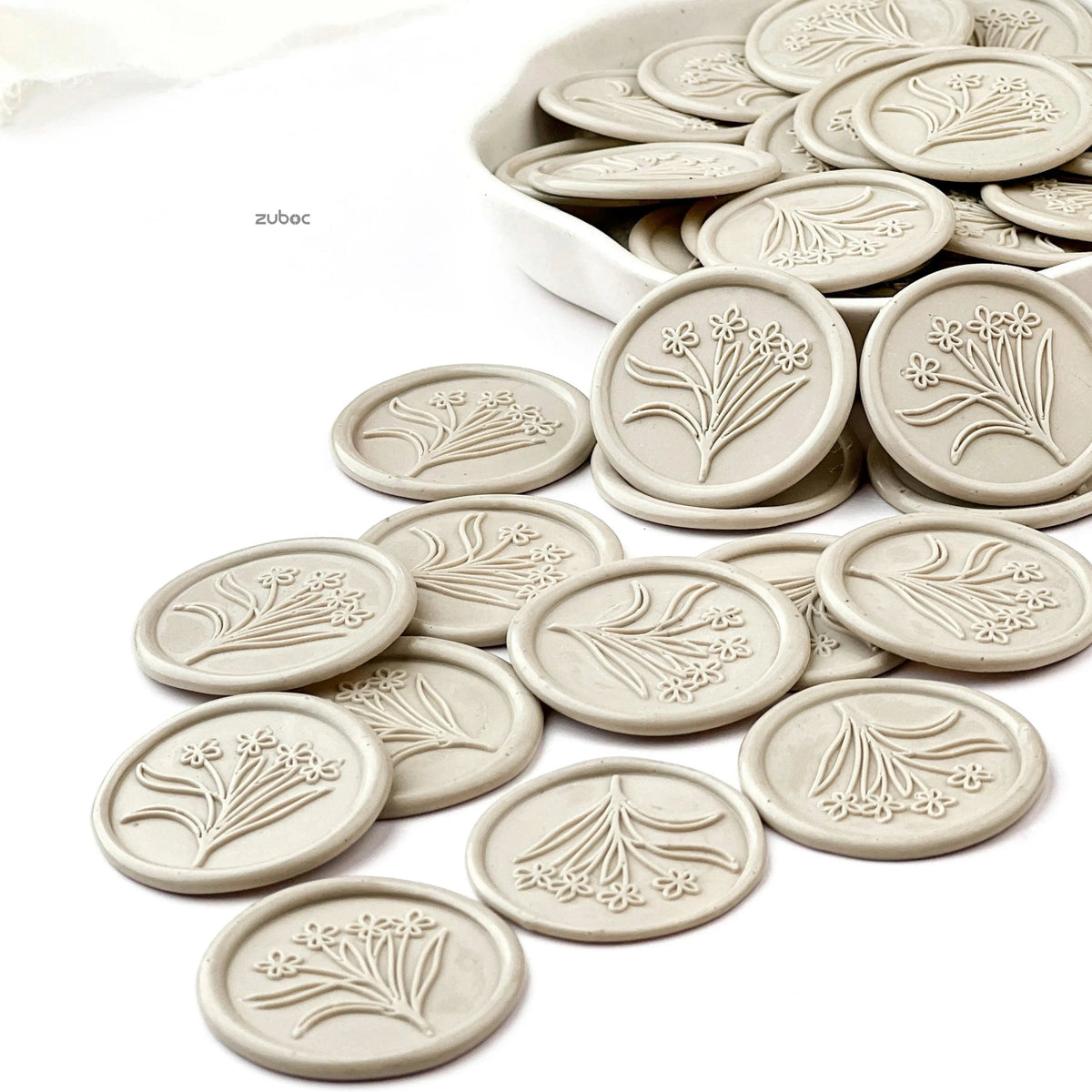 Mini Flower Wax Seal for Wedding Invitations (Set of 5)