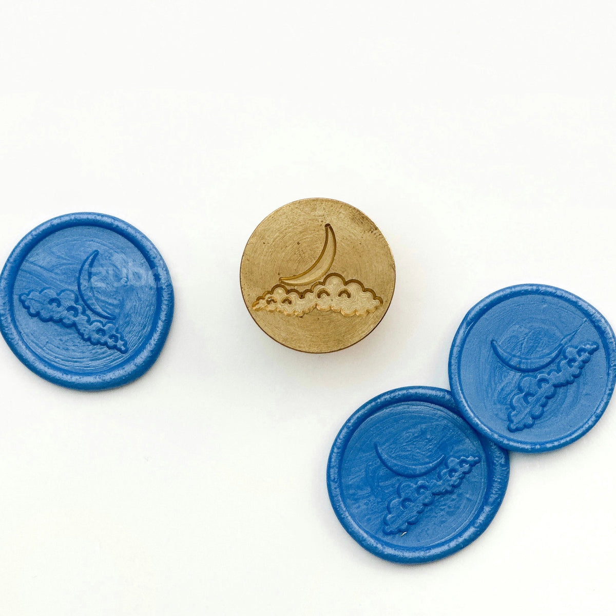 Moon-2 Wax Stamp with Wooden Handle