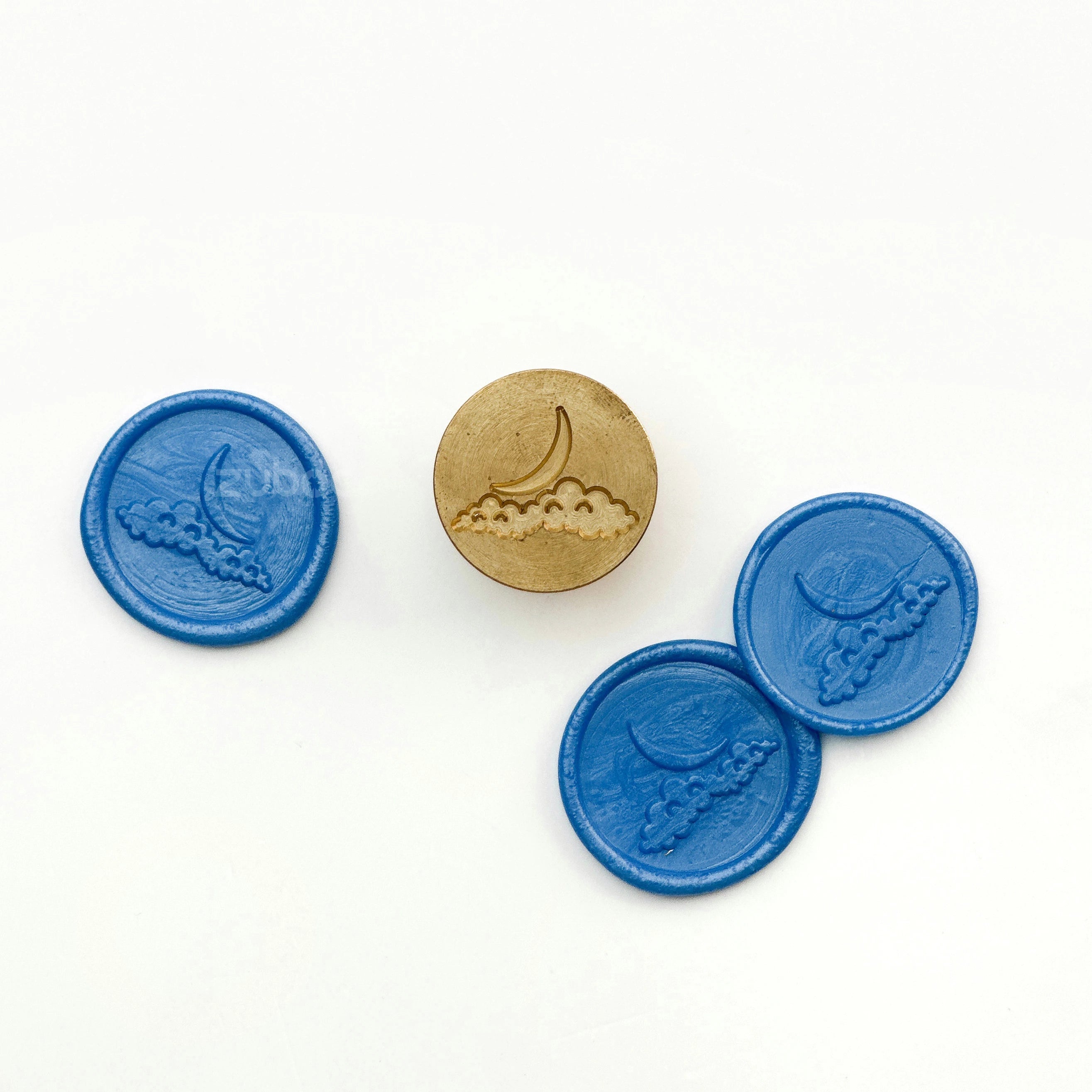 Moon-2 Wax Stamp with Wooden Handle