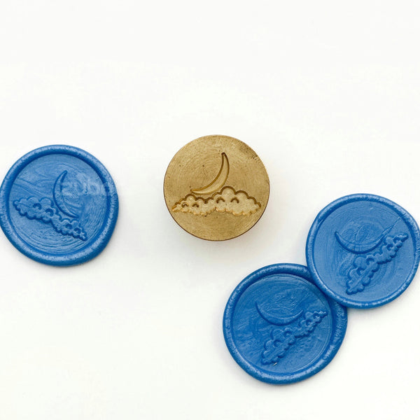 Moon-2 Wax Stamp with Wooden Handle