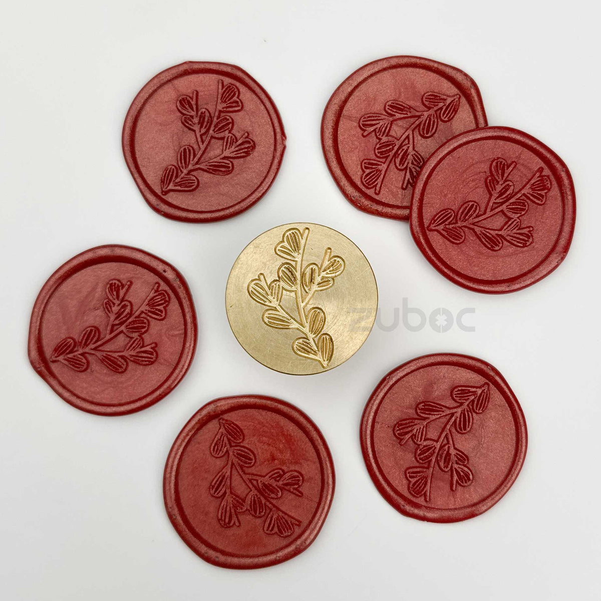 Moss Rose Wax Stamp with Wooden Handle