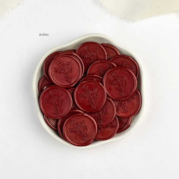 Moss Rose Sparkle Wax Seal for Invitations (Set of 5)