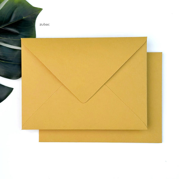 Mustard Yellow Baronial Invitation Envelope (Set of 5)