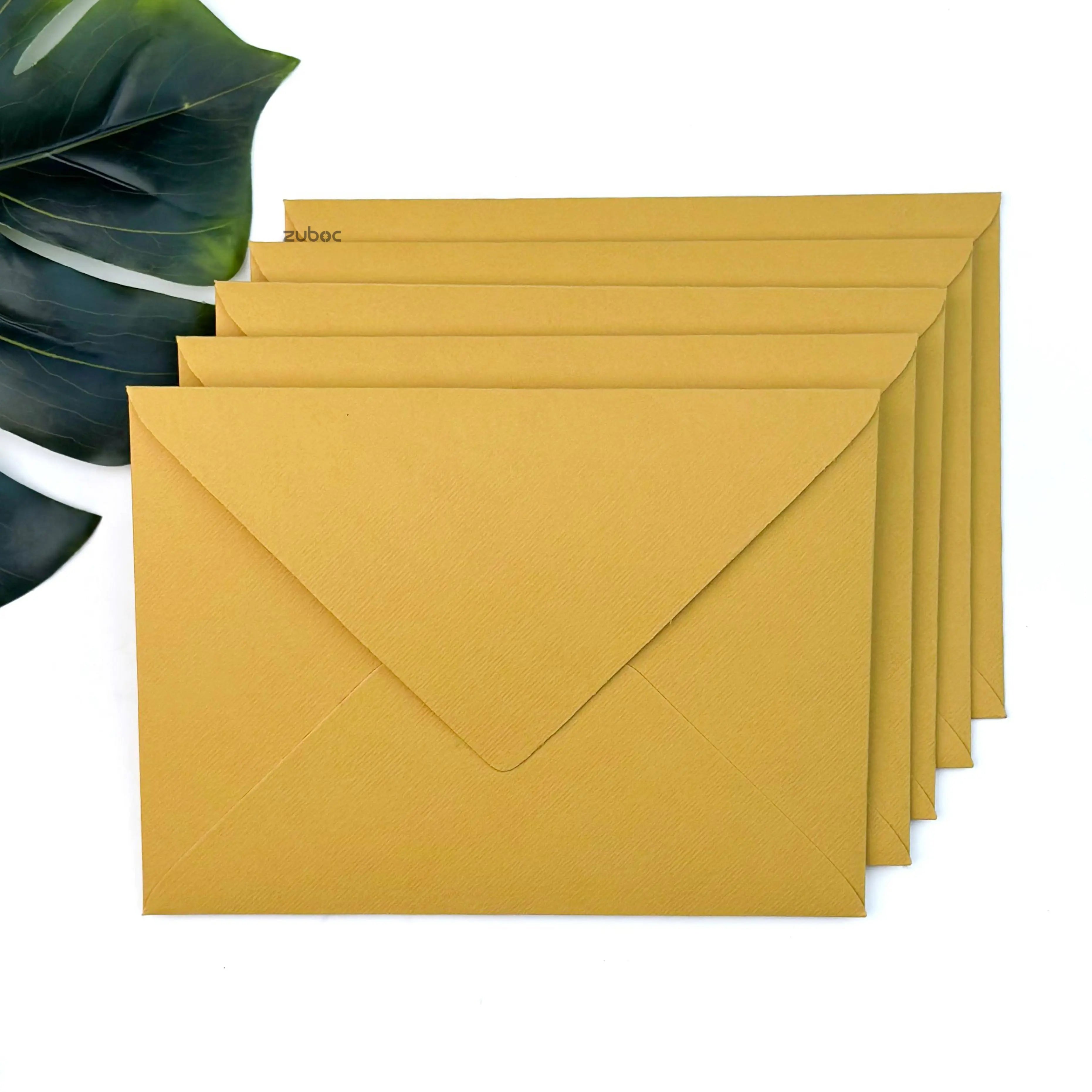 Mustard Yellow Baronial Invitation Envelope (Set of 5)