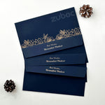 Personalized Navy Bloom Money / Shagun Envelope (Set of 10)