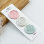 New Born Wax Seals Stickers for Invitations (Set of 3)
