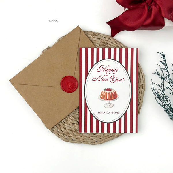 Personalized Merry & Joy New Year Card