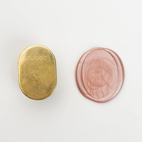 Plain Oblong Wax Stamp with Wooden Handle