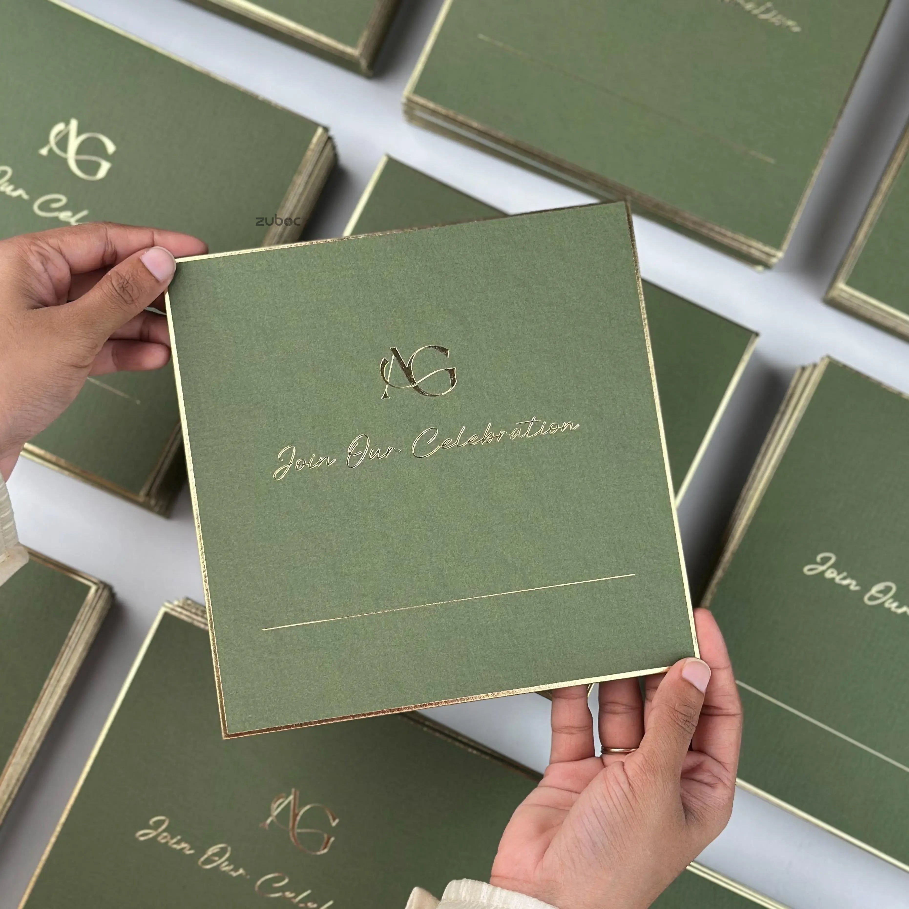Olive envelope set of 50 for elegant wedding invitations