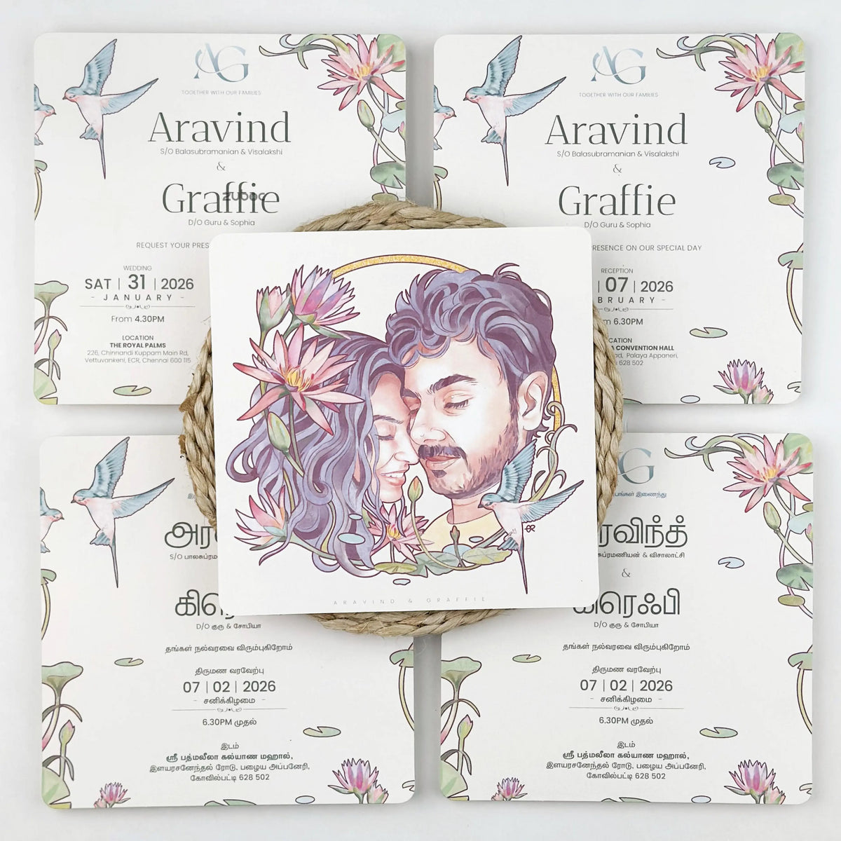 The Olive Garden Wedding Invitations Suites (Set of 50)