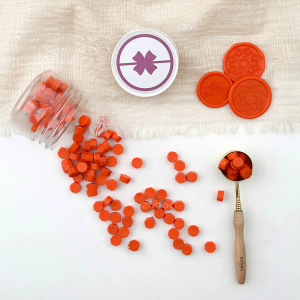 Orange Sealing Wax Beads 30g